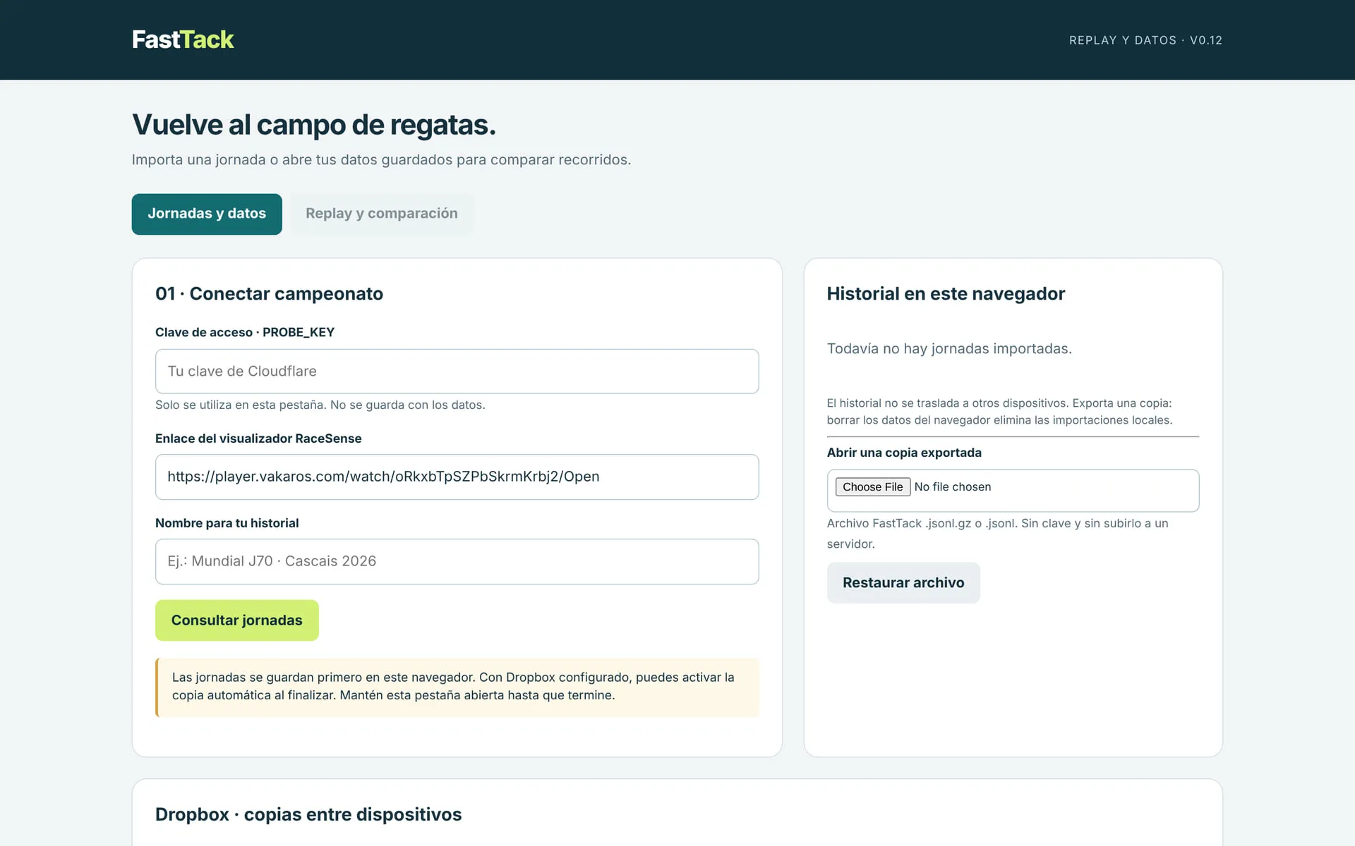 La versión en la nube («Replay y datos»), publicada en Cloudflare